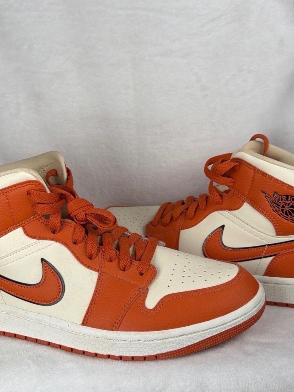Nike High-Top Sneakers in Orange and Cream